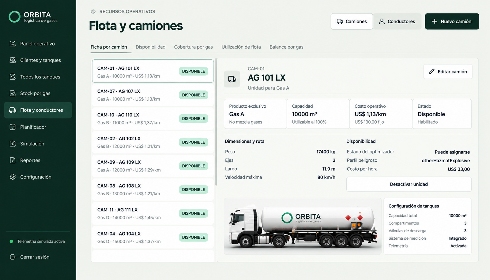ÓRBITA - Gestión de flota y camiones