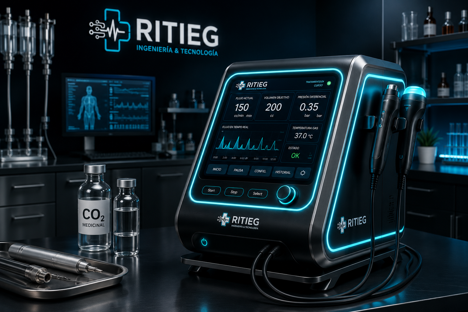 Sistema de Carboxiterapia desarrollado por RITIEG