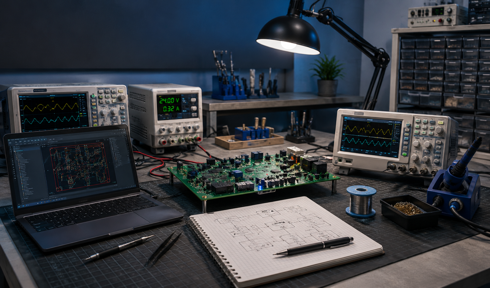 Laboratorio de desarrollo electrónico, diseño de PCB, firmware y sistemas embebidos RITIEG